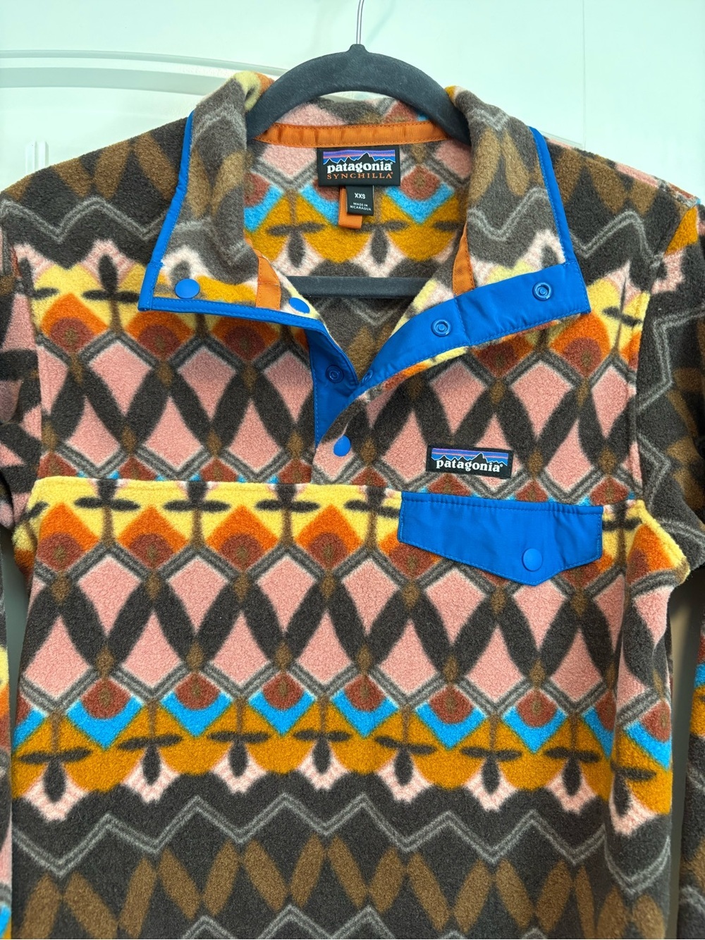 Patagonia Synchilla Snap-T Fleece Pullover Companions Big Anthos Pink size XXS - Picture 3 of 7